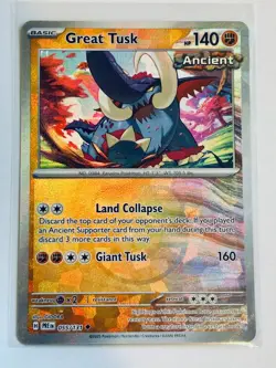 Pokemon TCG: Prismatic Evolutions Great Tusk Master Ball 055/131 Ancient - Image 1