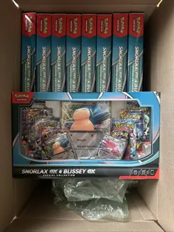 Lot Of 9 Pokemon TCG Snorlax & Blissey ex Special Collection Box - Image 1