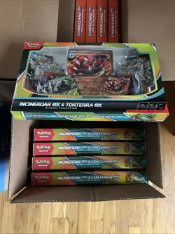 Lot of 5 Pokemon TCG - Incineroar ex & Torterra ex Special Collection - NEW - Image 1