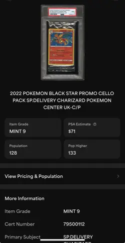 2020 Pokemon Special Delivery Chairzard Sealed Promo PSA 9 MINT - Image 3