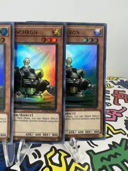 Yugioh Steam Synchron BLAR-EN064 Ultra Rare NM/M PLAYSET x3 - Image 2