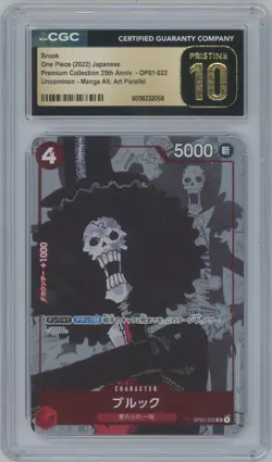 2022 One Piece 25th Anniversary Brook Manga Parallel CGC 10 Pristine Japanese - Image 1