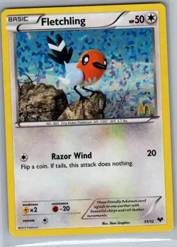 Fletchling - 11/12 011/012 McDonald's Promos 2014 - Pokemon Card - NM - Image 1