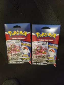 2 Unopened RAYQUAZA VMAX POKEMON 25 Card Packs 1 Foil Guaranteed - Image 1