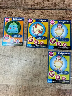 1999 Burger King Pokemon Cards Lot Of 56 Promo Trivia, Poketrivia - VINTAGE Used - Image 3