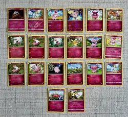 PINK Pokemon TCG Cute Fairy Lot - 20 Cards - Reverse Holos + Holos Included - Image 1