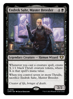 MTG - 1 x Endrek Sahr, Master Breeder - Rare - Commander Masters (CMM) - M/NM - Image 1