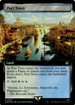 MTG Port Town (Extended Art) Foil NM Doctor Who Magic 507 - Image 1