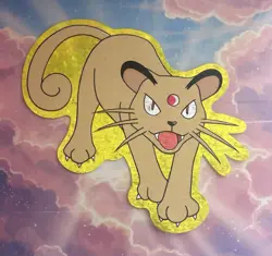Pokemon Persian Vintage Pocket Monsters Vending HOLO Prism Sticker 1998 Nintendo - Image 5