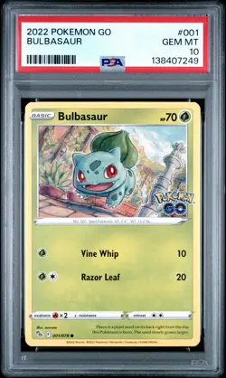 2022 POKEMON GO #001 BULBASAUR PSA 10 - Image 1