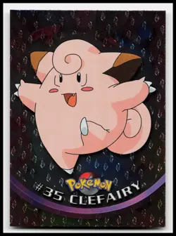 Clefairy #35 Flames Black Logo Topps Holo Live TV Animation Pokemon Card - Image 1