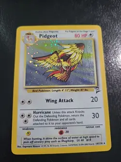 Pidgeot 14/130 - Pokemon TCG Base Set 2 Holo Rare Vintage WOTC LP - Image 1