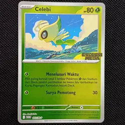 Pokemon TCG Celebi Promo HOLO 003/M-P Evolusi Mega Stamp Exclusive Indonesia - Image 1