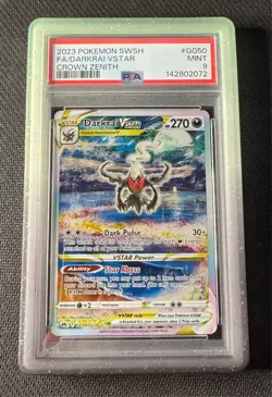 Pokemon Darkrai VSTAR GG50 Crown Zenith PSA 9 MINT - Image 1