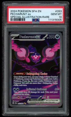 2024 POKEMON SFA EN-SHROUDED FABLE SPECIAL ILLUSTRATION RARE PECHARUNT EX PSA 10 - Image 1