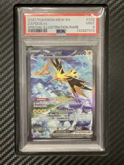 2023 PSA 9 Zapdos ex #202 Special Illustration Rare Pokemon TCG SV Mew 151 - Image 1