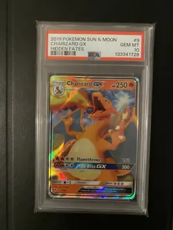 Pokemon Card Charizard GX 9/68 Ultra Rare Hidden Fates PSA 10 GEM MINT Slab - Image 1