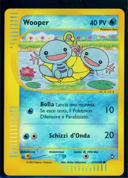 Pokemon AQUAPOLIS - #117/147 Wooper - Reverse Holo - ITALIAN - MP - Image 1