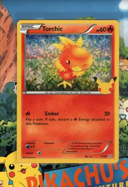 Pokemon TCG TORCHIC 11/25 McDonald's 25th Celebrations Holo NM - Image 1