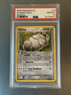 2005 Pokemon Ex Deoxys Slaking Holo PSA 10 Gem Mint LOW POP 18 RARE - Image 1