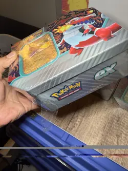 Pokemon Skeledirge ex Tin Factory Sealed (Tear In Shrink Wrap) | Santana Selects - Image 2