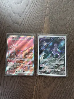 Pokemon Mew and Mewtwo 151 Promo PORTUGUESE Language * Near Mint * Lot Of 2 - Image 1