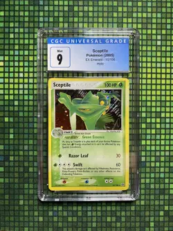 2005 Pokemon TCG Sceptile Holo Rare #10/106 EX Emerald CGC 9 - Image 1