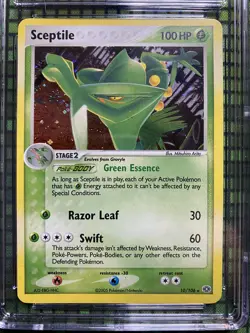 2005 Pokemon TCG Sceptile Holo Rare #10/106 EX Emerald CGC 9 - Image 3