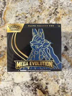 Pokemon TCG Mega Evolution Elite Trainer Box ETB Lucario New Factory Sealed - Image 1