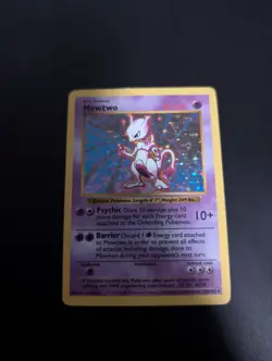 Mewtwo 10/102 Pokemon Card TCG Shadowless WOTC Unlimited Edition LP-MP - Image 3