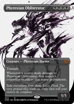Phyrexian Obliterator (Showcase) (Step-and-Compleat Foil) -Foil Near Mint MTG - Image 1