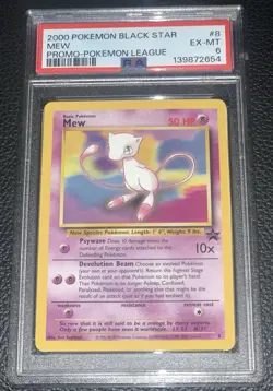 Mew WoTC Promo Pokemon Card 8 ⭐Rare Non-Holo Vintage⭐ PSA 6 🔥 - Image 1