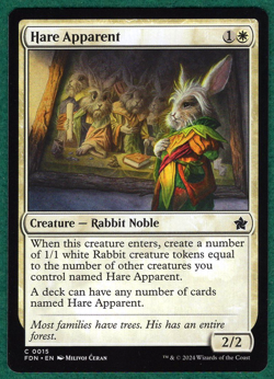 Hare Apparent - Foundations (FDN) #15 - Magic: The Gathering MTG Card - Image 1
