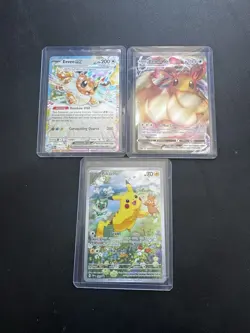 Pokemon Eevee & Pikachu TCG 3 Card Lot - Image 1