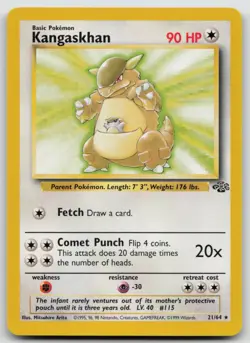 Pokemon Card Kangaskhan (21) Rare Jungle 21/64 - Image 1