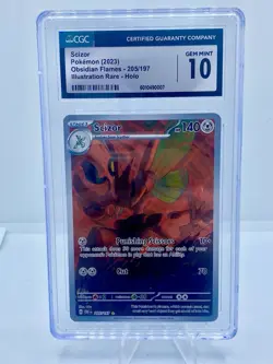 CGC 10 Scizor 205/197 Illustration Rare - Obsidian Flames - Pokemon - SHIPS FAST - Image 1
