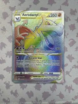Aerodactyl VSTAR 199/196 Hyper Rare Rainbow Lost Origin Pokemon NM - Image 1