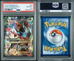 Pokemon TCG 2015 POKEMON XY BREAKTHROUGH 154 FULL ART/M HOUNDOOM EX PSA 8.5 - Image 3