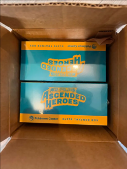 2 X Pokemon TCG: Ascended Heroes Pokemon Center Exclusive ETB - New - Image 1