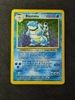 Pokemon TCG Base Set Blastoise Holo 2/102 - Image 1