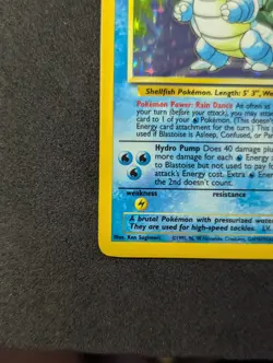 Pokemon TCG Base Set Blastoise Holo 2/102 - Image 5