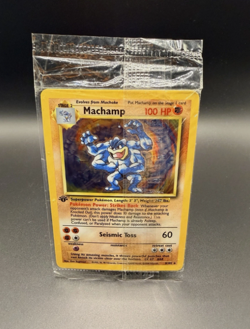 Pokemon Machamp Base Set 8/102 Rare Holo 1st Edition 100 HP English - Image 1