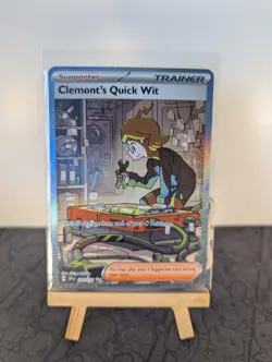 Clemonts Quick Wit 243/191 Pokemon TCG Surging Sparks Special Illustrated Rare - Image 1