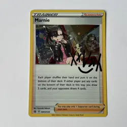 Marnie SWSH120 Sword & Shield Cosmos Holo Black Star Promo Pokemon TCG Card - Image 1