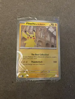 PTCG - PIKACHU AT THE MUSEUM Oversised Promo Card (JUMBO) SEALED, BRAND NEW - Image 1