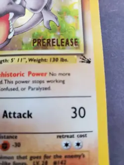 Excellent Condition 1st Edition Prerelease Aerodactyl Holo 1/62 Pokemon Card - Image 2