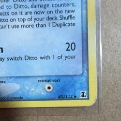 Pokemon Ditto Delta Species 40/113 Uncommon Basic Card English 2005 - Image 4