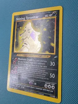 Pokemon Shining Tyranitar 113/105 Neo Destiny Holo Rare Card Unlimited - Image 3