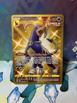 Pokemon TCG Houndoom Sword & Shield Battle Styles Holo Card 179/163 Secret Rare - Image 1