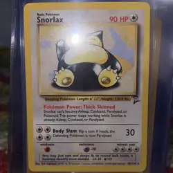 Pokemon TCG Snorlax Card Base Set 2, Vintage Non-Holo Rare, MP Condition - Image 1